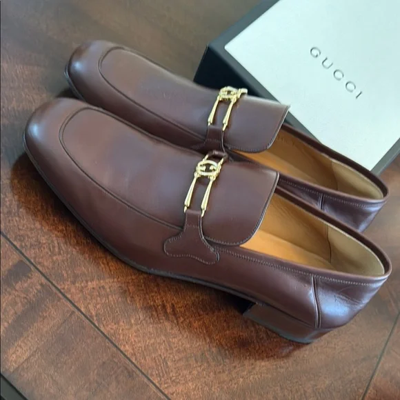 Gucci Men's Brown Leather Loafers / Dress Shoes - Picture 3 of 5